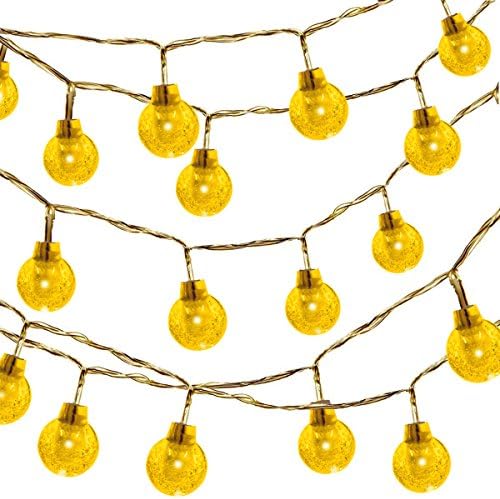 EATPOW Globe String Lights,50LED Warm Color Fairy Starry Light for Garden,Wedding,Xmas Party(Battery-Powered,16feet/5 Meters)