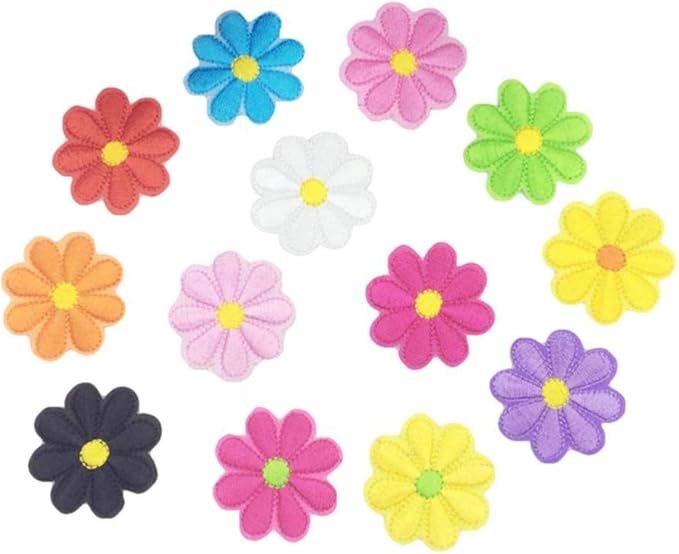 DIY Decoración Ropa Margarita Flor Parche Decorativo Bordado 