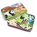 BBLIKE Wood Jigsaw Puzzles for Kids Toy in Tin Box, 4 Varying Degree of Difficulty Educational Learning Tool Best Birthday Present for Boys Girls (Animal)