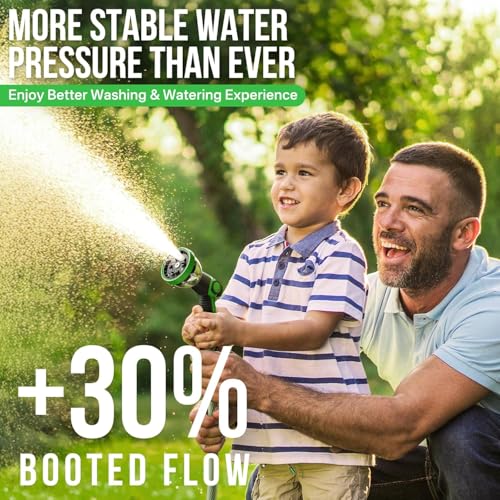 Retractable Garden Hose Reel, 5/16'' x 20m+2m Wall Mounted Hose Reel with 180° Swivel Bracket,10-Pattern Nozzle, Automatic Slow Return System, Any Length Lock, Hosepipes for Garden, Cleaning