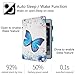 Dteck iPad 9.7 inch 2018 2017 Case / iPad Air Case / iPad Air 2 Case - Multi-Angle Viewing Auto Wake / Sleep Folio Smart Cover Stand Wallet Case for iPad 9.7 2017/2018,iPad Air 1 2,Flower Butterfly