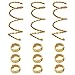Teemico 30 Pieces Copper Hair Dreadlocks Coil Hair Wraps Braiding Dread Locks Metal Hair Cuffs Hair Braiding Jewelry Hair Decoration Accessories (Gold)