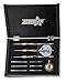 All In Gear Darts Odin Spear Strikes Dart Set Collectors Chest. 3 Nickel Plated Brass Barrels with Steel Tips, 9 Aluminum Shafts, 6 Flights