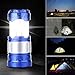 2 Pack Outdoor Camping Lamp, Portable Outdoor Rechargeable Solar LED Camping Light Lantern Handheld Flashlights with USB Charger, Perfect Hiking Fishing Emergency Lights - (2 Pack-Blue)