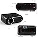 Mini Video Projector 1500 Lumens , FUJSU HD Outdoor/Indoor Home LED Projector with Free HDMI Support 1080P for Home Cinema Theater TV Laptop Game SD iPad iPhone Android Smartphone