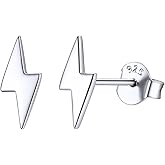 ChicSilver 925 Sterling Silver Stud Earrings Hypoallergenic, Dainty Simple Heart/Star/Moon/Lightning/Butterfly Earrings for Women with Gift Box