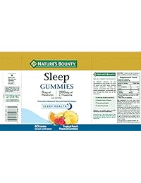 Nature's Bounty Sleep Complex 3 mg Melatonina/200 mg L-Theanine, 60 Gummies