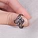 Bamos Jewelry Womens Rainbow Lab Topaz Promise Black Gold Ring Engagement Wedding Gift Rings for Her Size 8