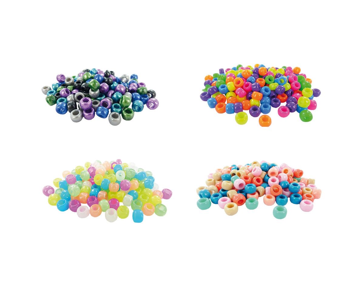 Plastic Beads Currant Multicolor Opaque Pearlescent diam. 9 mm. 1000u. Approx. diam. int. 4 mm. Bag