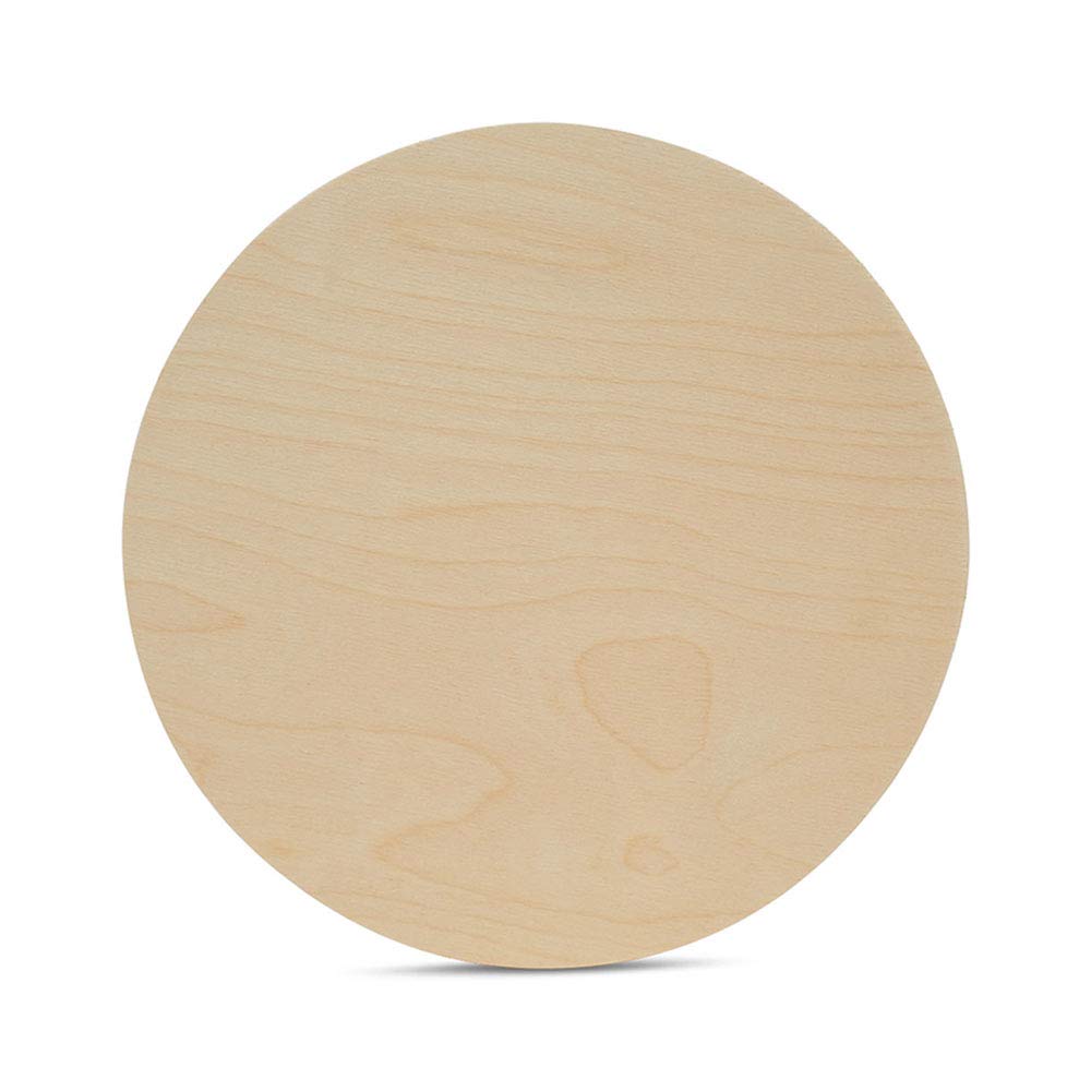 15 Inch Wooden Circles 1/4 Inch Thick, Package of 2, Unfinished Baltic Birch Wood by Woodpeckers