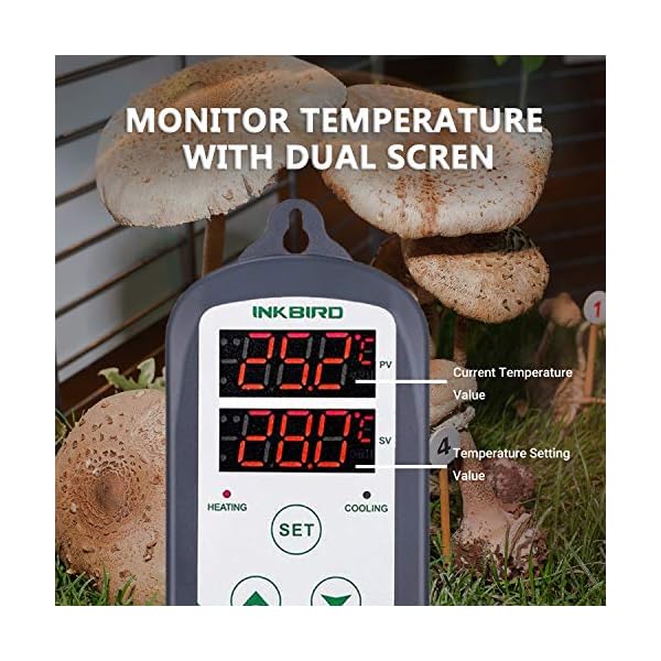Inkbird ITC-308 Digitaler Temperaturregler mit fÃ¼hler, Heizen KÃ¼hlen Temperaturschalter, 230V Thermostate – Bild 6