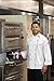Five Star 18120 Executive Chef Coat with Black Trim White M
