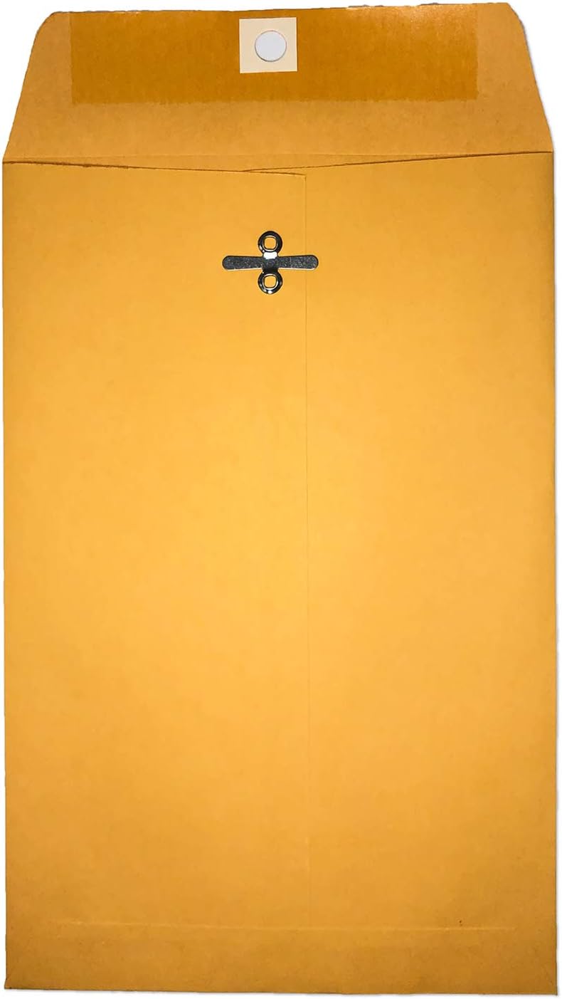 6" x 9" Clasp Envelopes - 28lb Durable Golden Kraft - for File, Storage, or Mailing - 15 Count Pack : Office Products