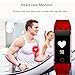 Fitness Tracker,Juboury Heart Rate Activity Tracker Touch Screen Wearable Pedometer Bluetooth Smart Wristand with Sleep Monitor,Steps Counter,Calories Track for Android and IOS Smart Phones(Red)