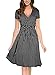 YEEZ Women's V-Neck Ruched Waist Casual Polka Dot Maternity Party Dress