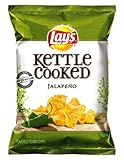 Lay's Kettle Cooked Potato Chips, Jalapeno, 8.5 Ounce (Pack of 4)