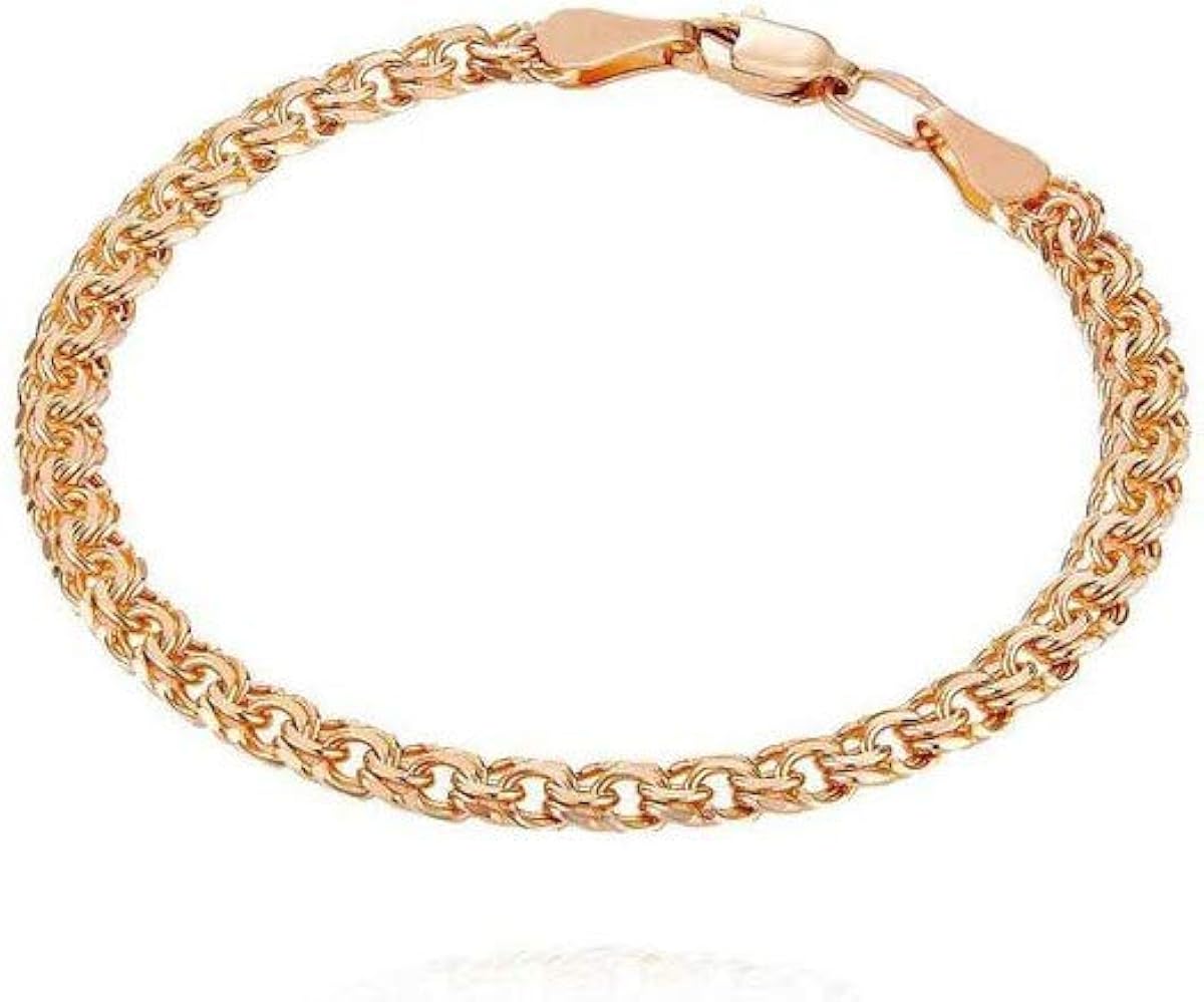 Armband 14 Karat 585 russisches Gold Garibaldi Bismark 18 cm Amazon.de