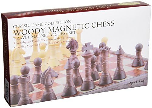 Woody Magnetic Travel Chess Set by Classic Game Collection
