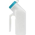 Male Urine Bottles 2 Pack (35 oz), Portable Urinals for Men Spill Proof Nighttime, Pee Bottles for Men with Screw-On Lid, Travel Urinals for Seniors with Easy-to-Read Measurement Lines