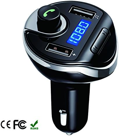 Bluetooth FM Transmitter for Car,Car Charger with 2 USB Charging Ports, Wireless Car Stereo Radio Adapter,Car MP3 Player Stereo
