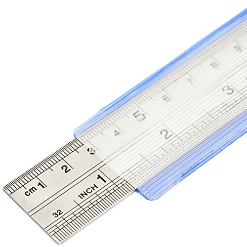 image for Bestgle Stainless Steel Ruler 12 Inch + 8 Inch + 6 Inch Office Rulers 