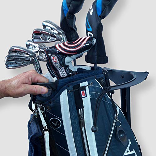 Koova Golf Bag Storage Rack- Wall Mount Garage Organizer for Golf Clubs - Fits Any Size Cart or Stand Bag - Easy to Install and Use - Gets Your Clubs Off The Floor - Made in USA