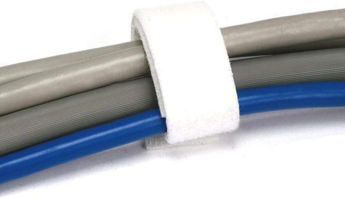 Monoprice Hook & Loop Fastening Tape 5 Yard/roll, 0.75-inch - White (105829): Home Audio & Theater