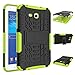 Mama Mouth Shockproof Heavy Duty Combo Hybrid Rugged Dual Layer Grip Cover with Kickstand For Samsung Galaxy Tab 3 Lite/Tab E 7.0 T110 T111 T113 T115 T116(With 4 in 1 Free Gift Packaged),Green