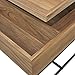 Amazon Brand – Rivet Square Axel Lift Up Storage Wood and Metal Side Coffee Table, Black/Brown, 23.6