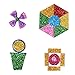eBoot Glitter Foam Stickers Self-adhesive EVA Foam Sticker Geometry Shaped Foam Stickers for DIY Decoration, 5 Bags, Assorted Colors