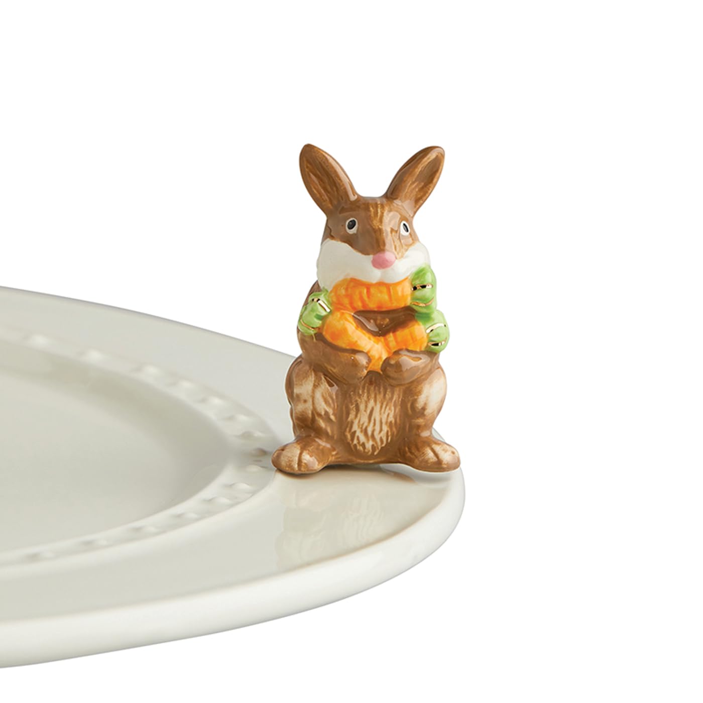 Nora Fleming Funny Bunny (Brown Bunny) A226 - Hand-Painted Ceramic Holiday Décor - Spring Minis for The Home and Office