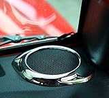 u-Box Chrome Silver A Pillar Horn Speaker Cover Trim Guard for 2015- 2017 Jeep Wrangler JK -Pair