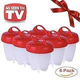 Egg Cooker by EGG DELIGHT, Pack of 6 Individual Egg Poachers, Made from Non-Stick Silicone, BPA free, A Must Have in Every Kitchen to Cook Boiled Eggs without the Hassle