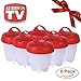 Egg Cooker by EGG DELIGHT, Pack of 6 Individual Egg Poachers, Made from Non-Stick Silicone, BPA free, A Must Have in Every Kitchen to Cook Boiled Eggs without the Hassle