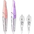 BITOSEE White Correction Tape, Retractable Refillable White Correction Tape Pen, Aesthetic Cute White Tape Applicator for Office Supplies (2x dispensers & 2x Refill)