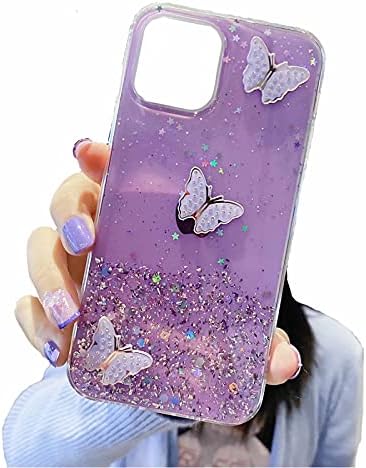 TYWZ Clear Sparkly Case for iPhone 13 Pro,Bling Star Glitter