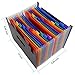 24 Pcs Pocket Organizer Folder Plastic Accordian File Organizer Pocket Folders - A4 File Folder Multicolor Portable File Organizer Multi Pocket Folder - File Accordian Organizer Portable File Folder