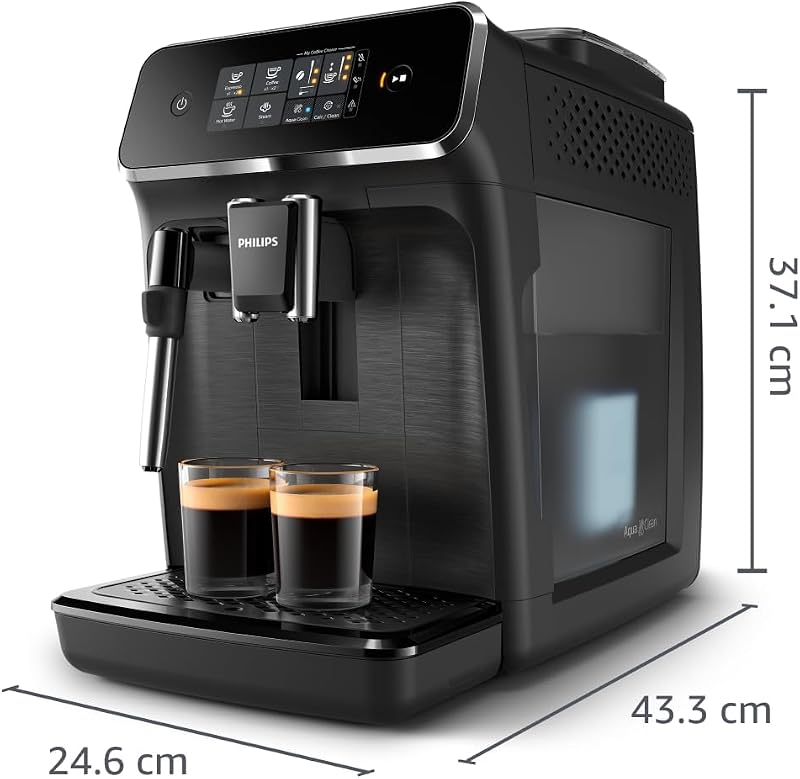PHILIPS 2200 Macchina Caffè Automatica, 2 bevande, Montalatte