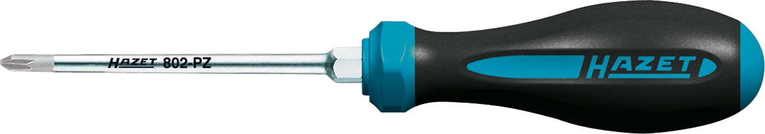HAZET 802-PZ2 Pozidriv Profile PZ HEXAnamic Screwdriver - Multi-Colour — image 1