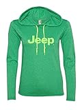 Jeep Ladies Bright Green Hooded T-shirt (X-Large)