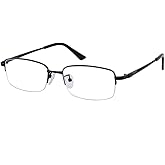 HUIHUIKK Nearsighted Metal Myopia Glasses Everyday Use Mens Womens Distance Spectacles (NOT READING GLASSES)