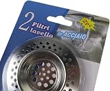 Rubigo Stainless Steel Sink Drainer Plug Hair Catcher 2 Pack 7.7cm 90 Holes view 9