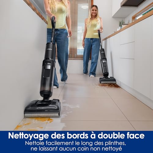 Tineco Floor One Switch S7 Stretch Vacuum Cleaner, 5-in-1 Cordless Mop Vacuum Cleaner, Flat 180°, Two-Edge Cleaning, Extended Autonomy, FlashDry 85°C Self-Cleaning