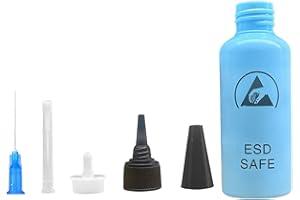 65mL Alcoholic Bottle Dispenser with Stainless Steel Needle Glues Droppers for Phone Electronics Board Safe Lubricating Oil C