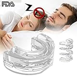 Anti Snoring Devices Mouthpiece,FMK Mouth Guard Adjustable Comfortable Reducing Restful Night Nose Health Breathing Solution for Men & Woman (Colorless)