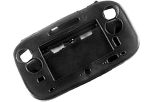 UCKY DO Protective Soft Rubber Silicone Shell Case Cover for for Wii U Gamepad Controller (Black)