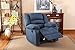NHI Express Addison Large Contemporary Microfiber Recliner, Blue