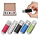 TOPESEL 5 Pack 8GB USB 2.0 Flash Drive Memory Stick Thumb Drives (5 Mixed Colors: Black Blue Green Red Silver)