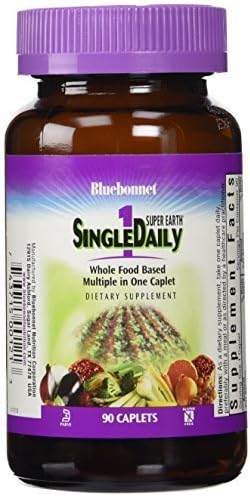 Bluebonnet Super Earth Single Daily Multi-Nutrient Formula Iron Caplets, 90 Count by BlueBonnet
