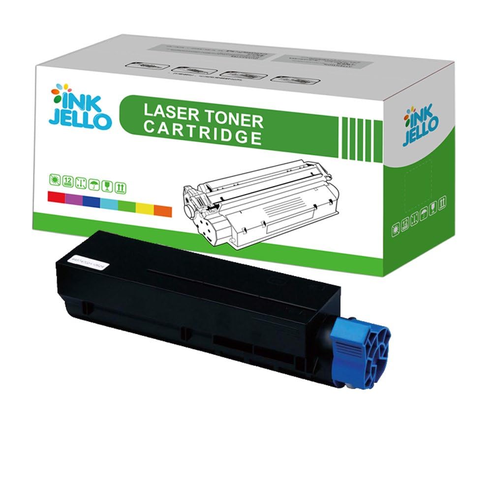 InkJello Toner Cartridge For Printer, Compatibile with Oki B412 B432 B512 MB472 MB492 MB562 (Black)